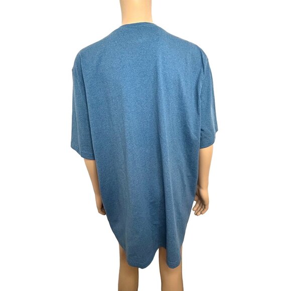 Carhartt Men's Original Fit 2XL Tall Blue T-Shirt Short Sleeve Logo Crew Pocket - Picture 2 of 11